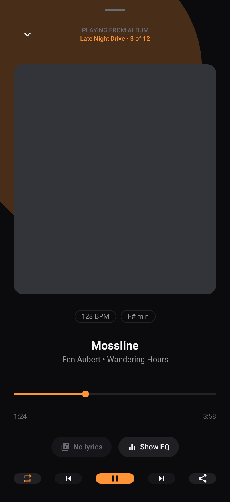 MOJO Now Playing screen